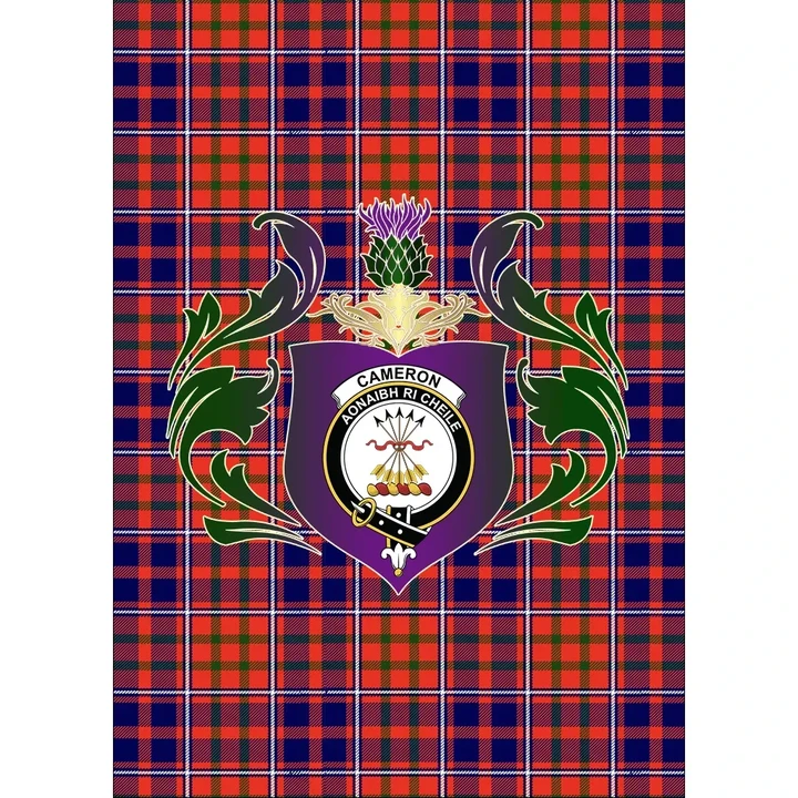 Cameron of Lochiel Modern Clan Garden Flag Royal Thistle Of Clan Badge K23