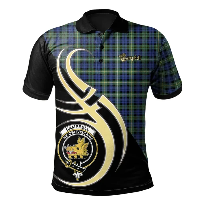 Campbell Argyll Ancient Clan Believe In Me Polo Shirt K23