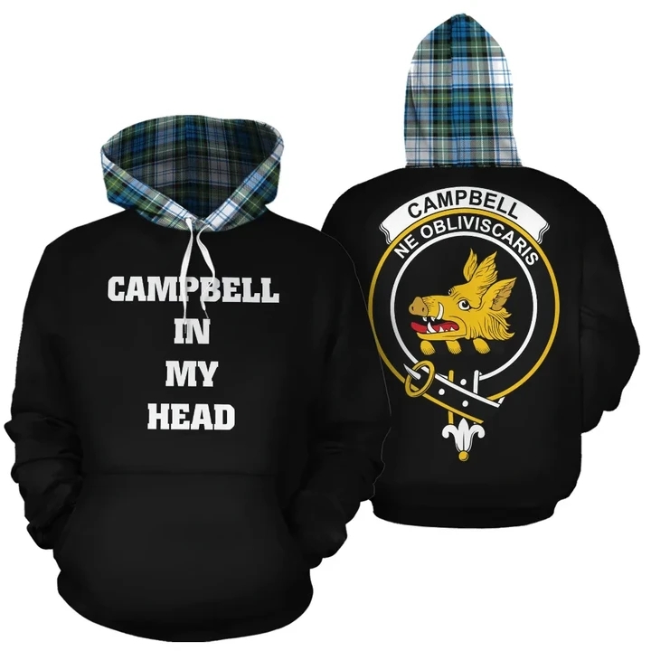 Campbell Dress Ancient In My Head Hoodie Tartan Scotland K32