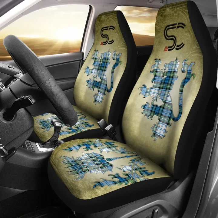 Campbell Dress Ancient Tartan Car Seat Cover Lion and Thistle Special Style TH8