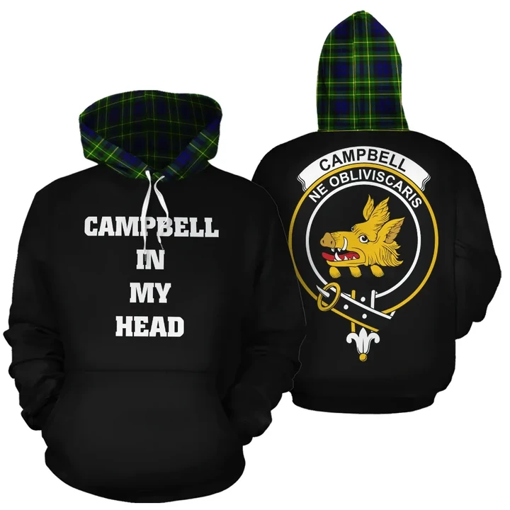 Campbell of Breadalbane Modern In My Head Hoodie Tartan Scotland K32