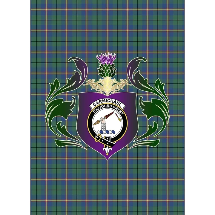 Carmichael Ancient Clan Garden Flag Royal Thistle Of Clan Badge K23