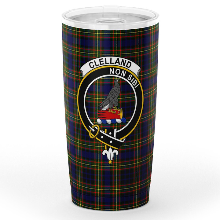 Clelland Tartan Tumbler, Scottish Clelland Plaid Insulated Tumbler - BN
