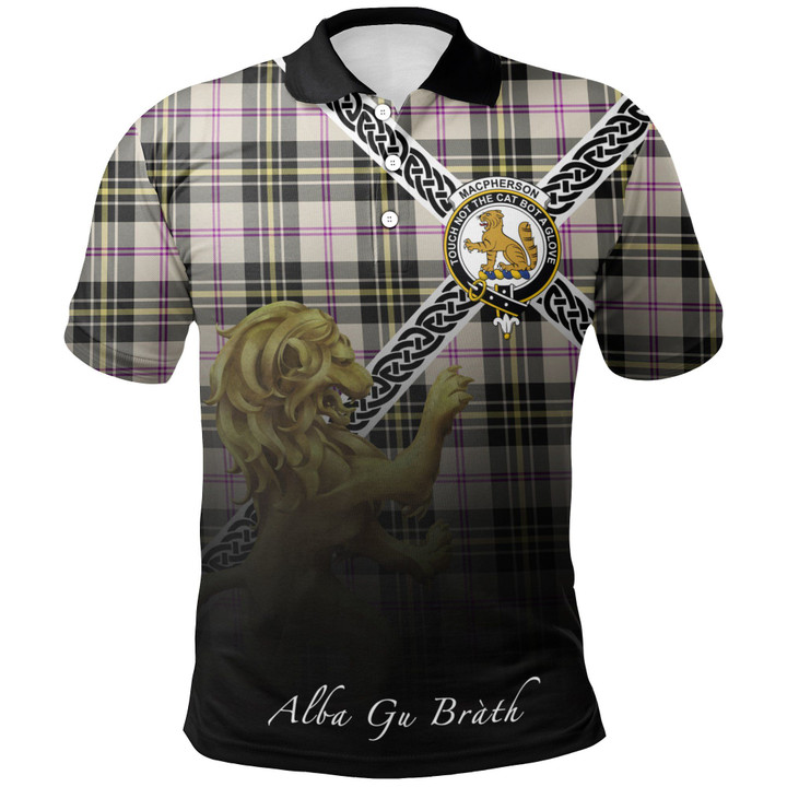 MacPherson Dress Ancient Polo Shirts Tartan Crest Celtic Scotland Lion A30