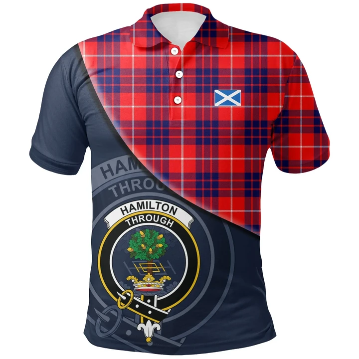 Hamilton Modern Polo Shirts Tartan Crest A30