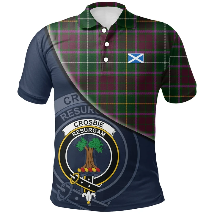 Crosbie Polo Shirts Tartan Crest A30