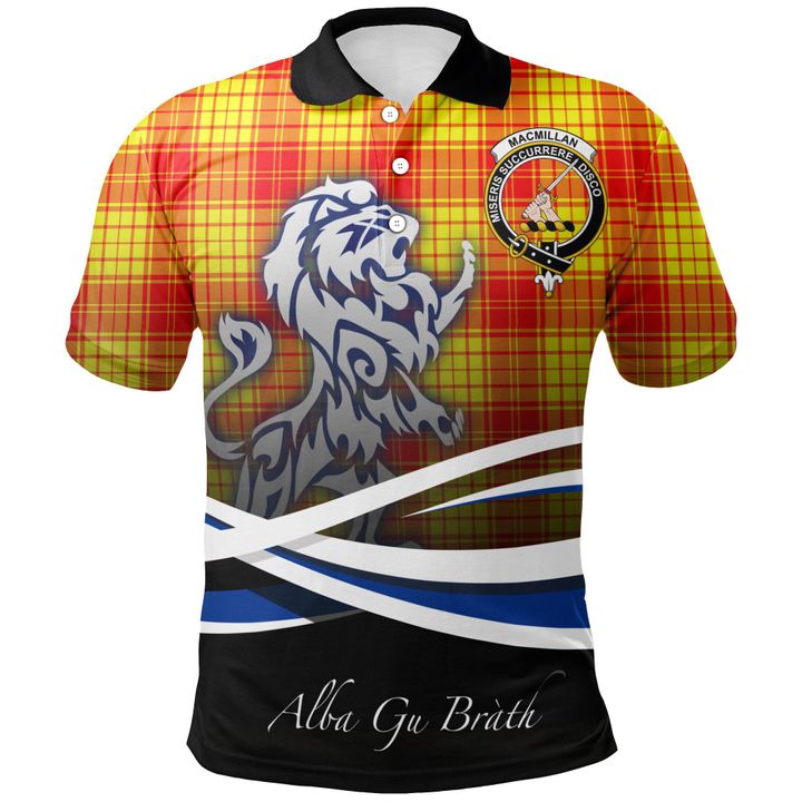 MacMillan Clan Polo Shirts Tartan Crest Scotland Lion A30