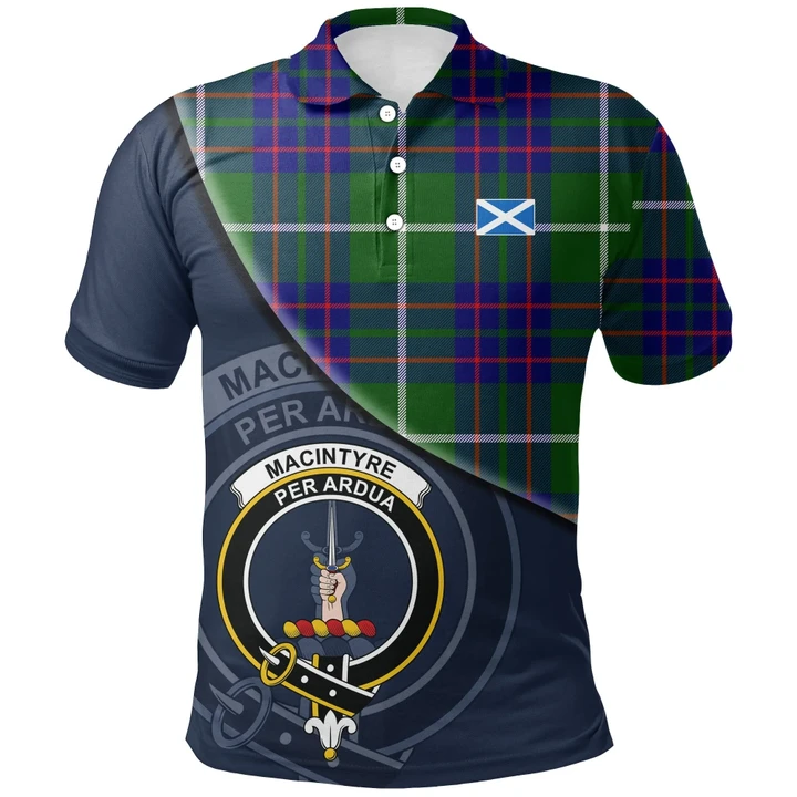 MacIntyre Hunting Modern Polo Shirts Tartan Crest A30