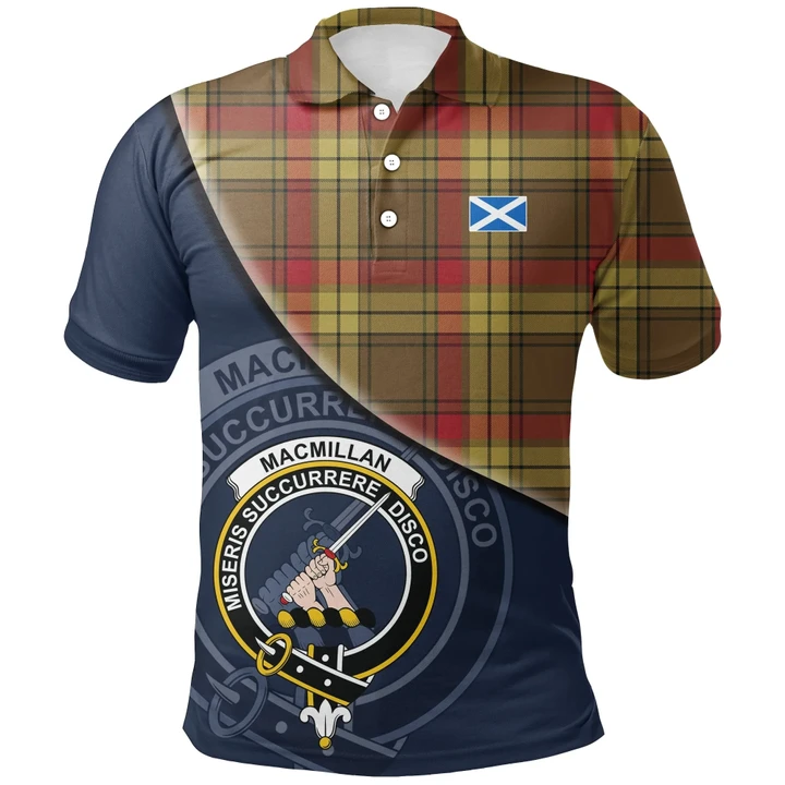MacMillan Old Weathered Polo Shirts Tartan Crest A30