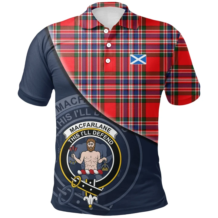 MacFarlane Modern Polo Shirts Tartan Crest A30