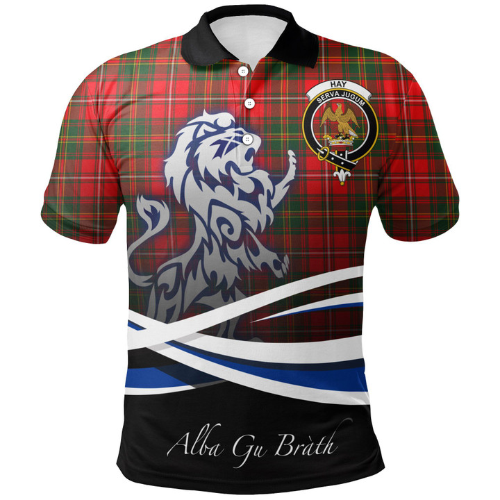 Hay Modern Polo Shirts Tartan Crest Scotland Lion A30