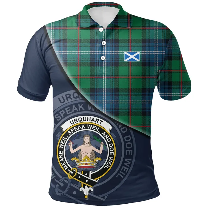 Urquhart Ancient Polo Shirts Tartan Crest A30