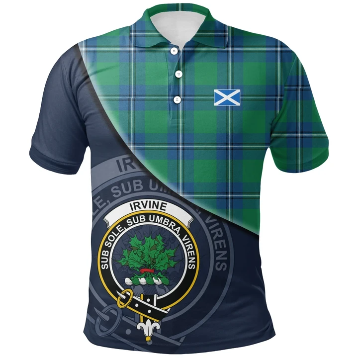 Irvine Ancient Polo Shirts Tartan Crest A30