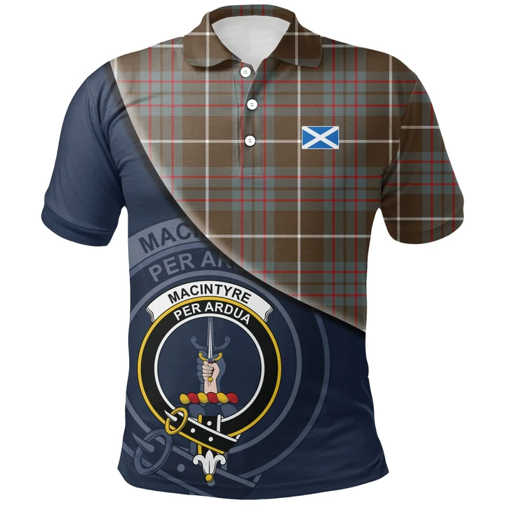 MacIntyre Hunting Weathered Polo Shirts Tartan Crest A30