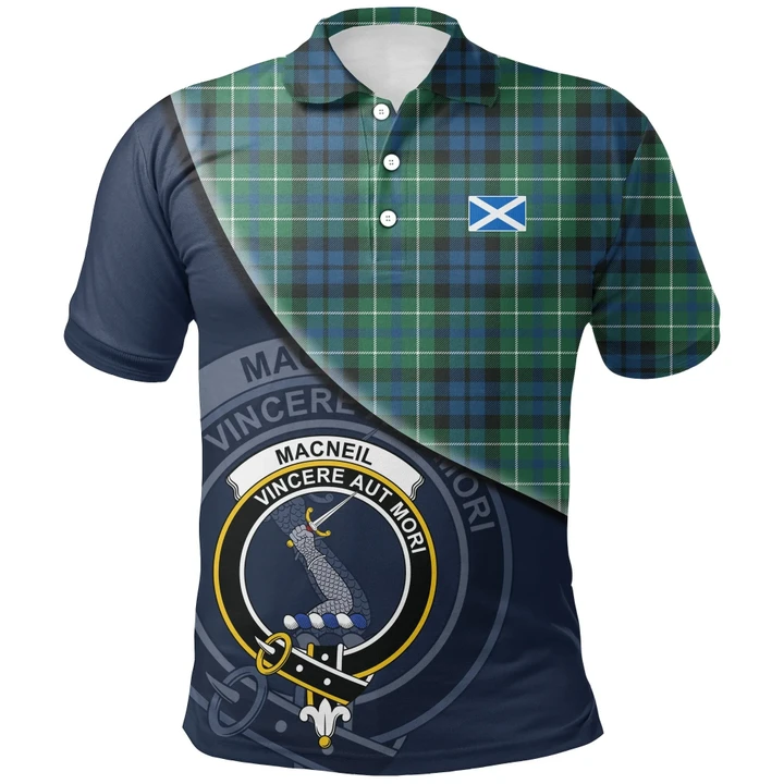 MacNeill of Barra Modern Polo Shirts Tartan Crest A30