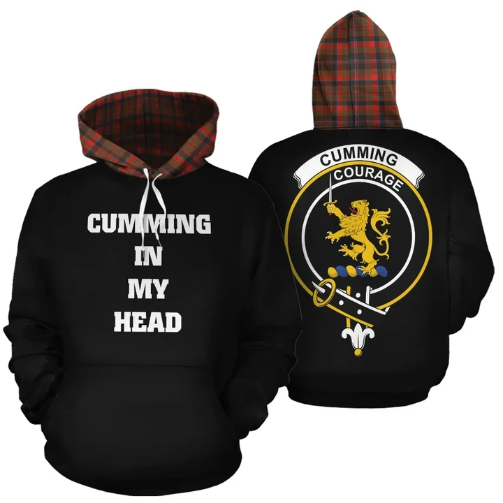 Cumming Hunting Weathered In My Head Hoodie Tartan Scotland K32