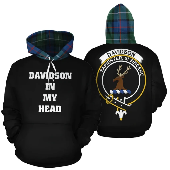 Davidson of Tulloch  In My Head Hoodie Tartan Scotland K32