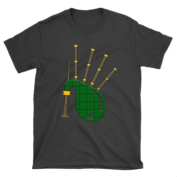 Don (Tribe-of-Mar) Tartan Bagpipes Round Neck Unisex T-Shirt TH8