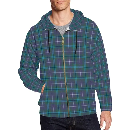 Douglas Modern Tartan Zipped Hoodie - BN