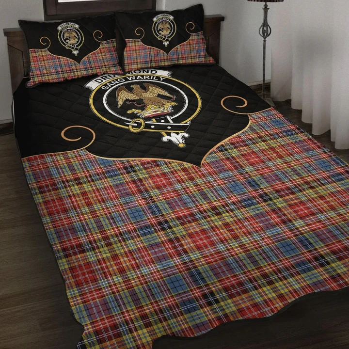 Drummond of Strathallan Clan Cherish the Badge Quilt Bed Set K23