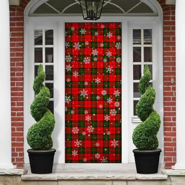 Dunbar Modern Christmas Tartan Door Sock Cover K32