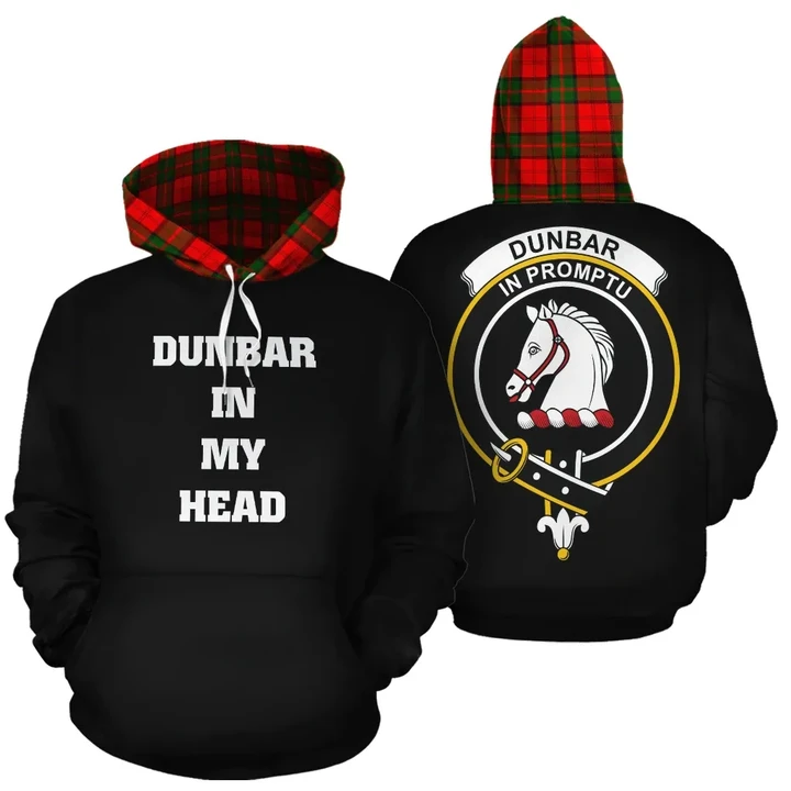 Dunbar Modern In My Head Hoodie Tartan Scotland K32