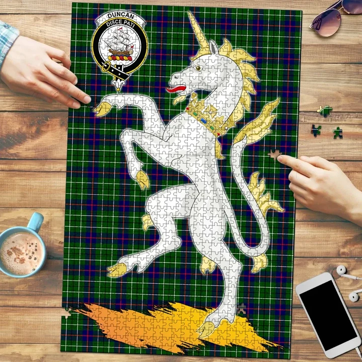 Duncan Modern Clan Crest Tartan Unicorn Scotland Jigsaw Puzzle K32
