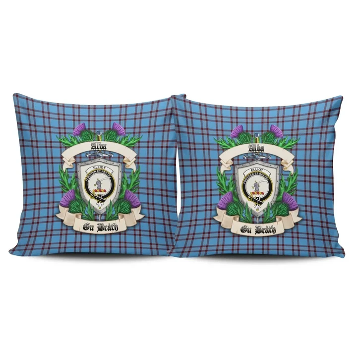 Elliot Ancient Crest Tartan Pillow Cover Thistle (Set of two) A91