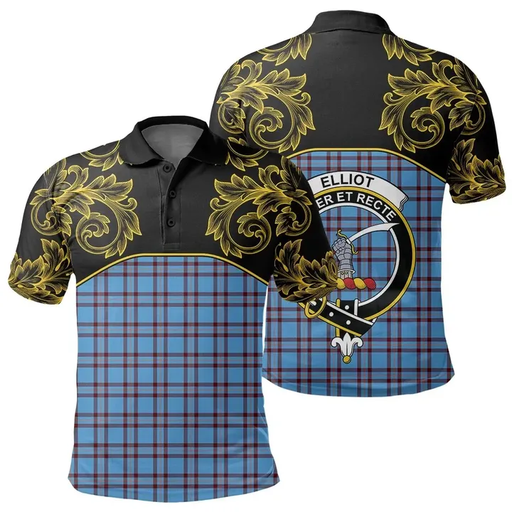Elliot Ancient Tartan Clan Crest Polo Shirt - Empire I - HJT4