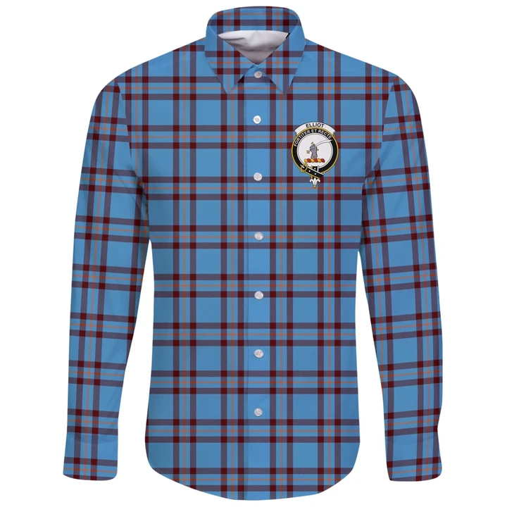 Elliot Ancient Tartan Clan Long Sleeve Button Shirt A91