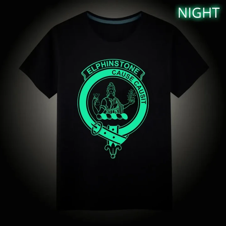 Elphinstone Crest Scottish Clan Luminous T shirt K32