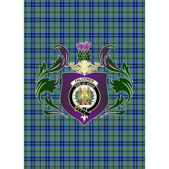Falconer Clan Garden Flag Royal Thistle Of Clan Badge K23