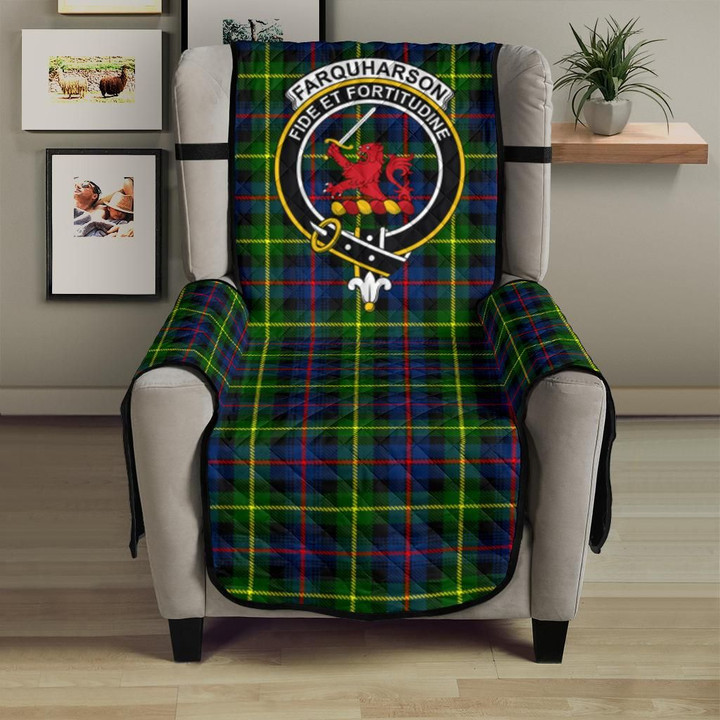 Farquharson Modern Tartan Clan Badge Sofa Protector K7