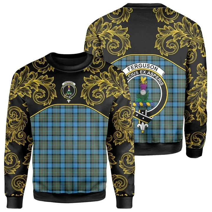Fergusson Ancient Tartan Clan Crest Sweatshirt - Empire I - HJT4
