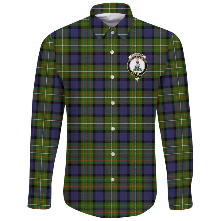 Fergusson Modern Tartan Clan Long Sleeve Button Shirt A91