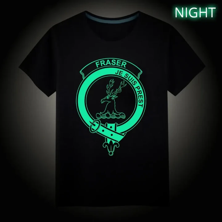 Fraser (of Lovat) Crest Scottish Clan Luminous T shirt K32