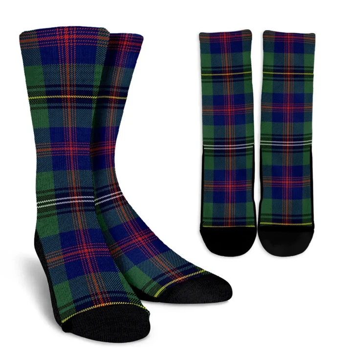Wood Modern clans, Tartan Crew Socks, Tartan Socks, Scotland socks, scottish socks, christmas socks, xmas socks, gift socks, clan socks