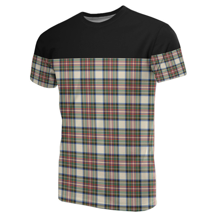 Tartan Horizontal T-Shirt - Stewart Dress Ancient