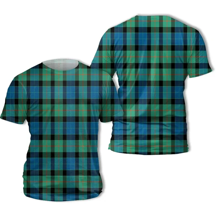 Gunn Ancient Tartan All Over Print T-Shirt | Scottishclans.co