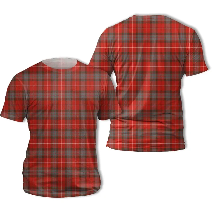 Fraser Weathered Tartan All Over Print T-Shirt | Scottishclans.co