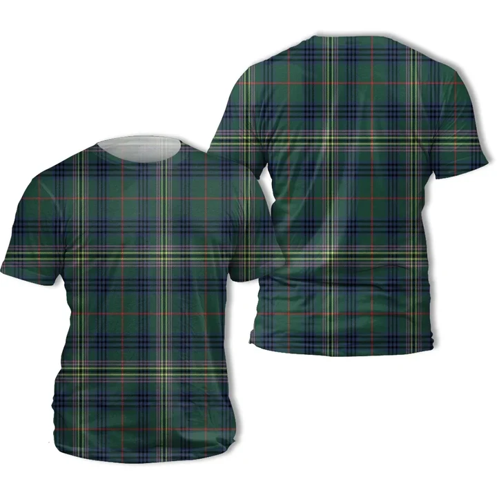 Kennedy Modern Tartan All Over Print T-Shirt | Scottishclans.co