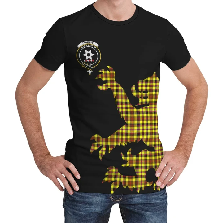 Jardine Tartan Clan Crest Lion & Thistle T-Shirt K6