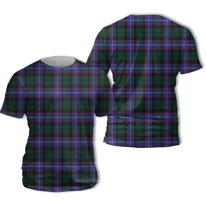 Hunter Modern Tartan All Over Print T-Shirt | Scottishclans.co