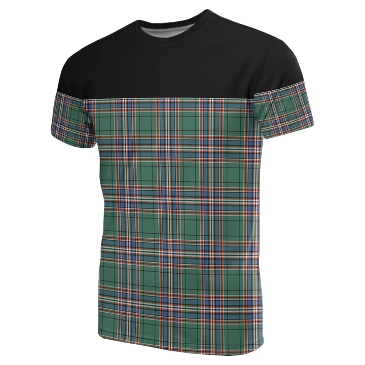 Tartan Horizontal T-Shirt - Macfarlane Hunting Ancient