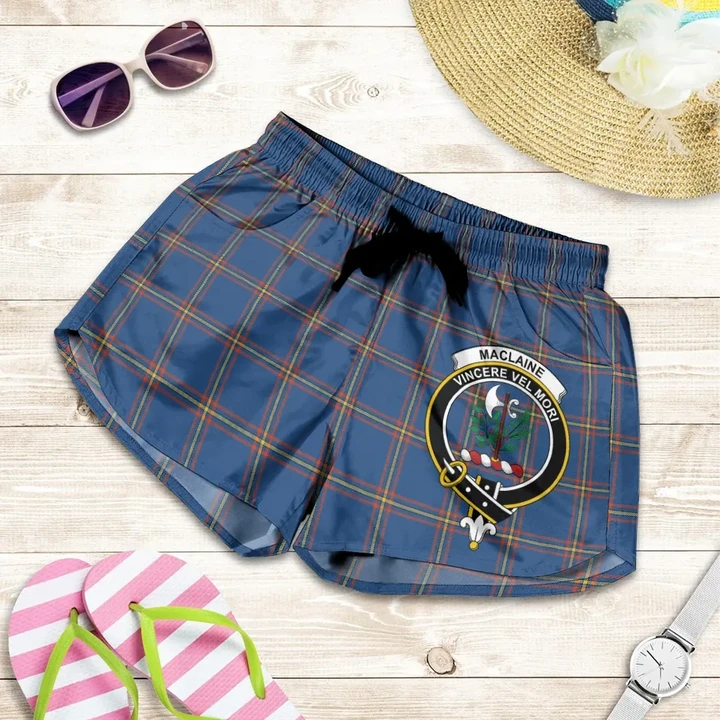 MacLaine of Loch Buie Hunting Ancient crest Tartan Shorts For Women
