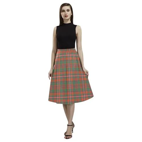 MacKinnon Ancient  Tartan Aoede Crepe Skirt | Exclusive Over 500 Tartan