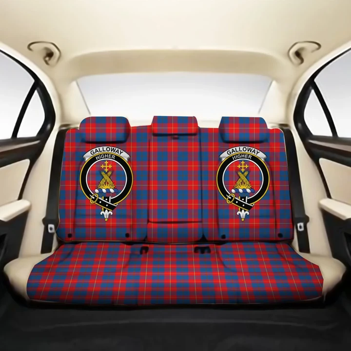 Galloway Red Clan Crest Tartan Back Car Seat Covers A7