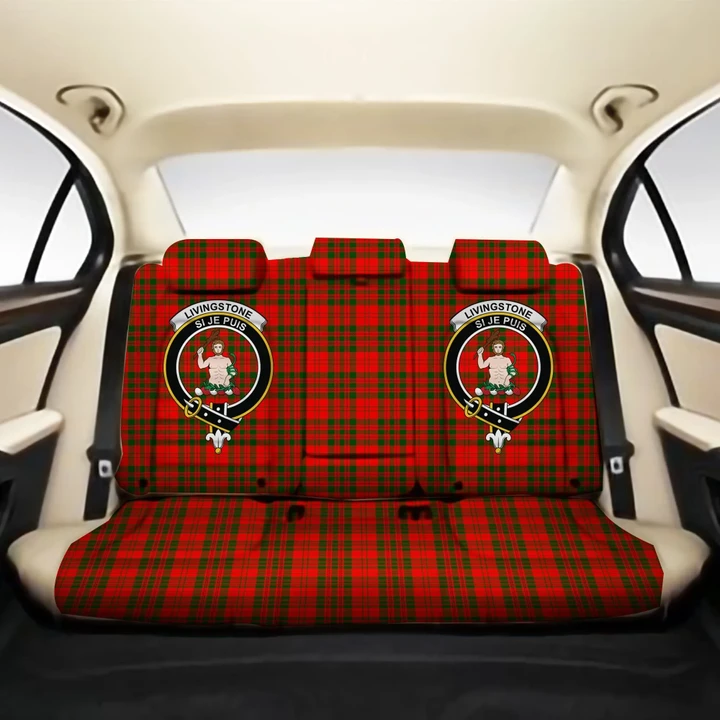 Livingstone Modern Clan Crest Tartan Back Car Seat Covers A7