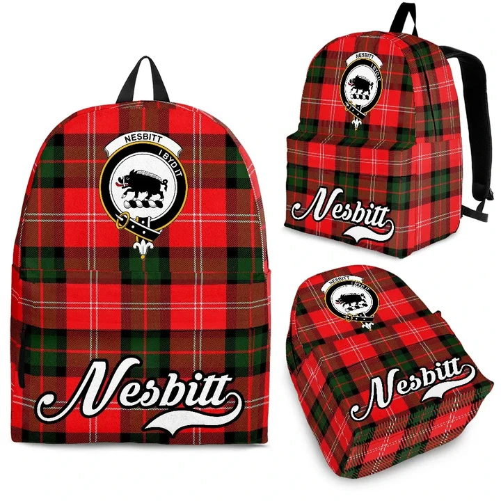 Nesbitt (or Nisbet) Tartan Clan Backpack | Scottish Bag | Adults Backpacks & Bags