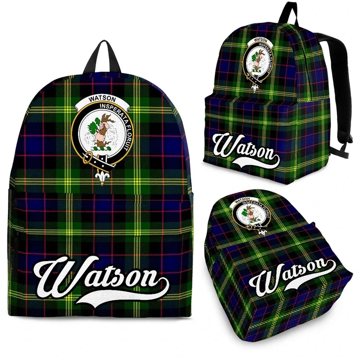 Watson Tartan Clan Backpack | Scottish Bag | Adults Backpacks & Bags